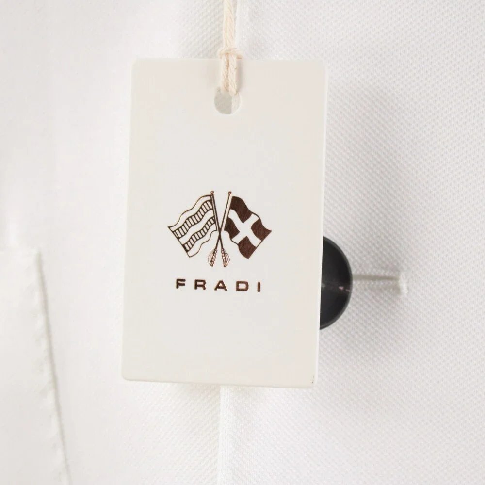 Fradi NWT Cotton Double Breasted Sport Coat Size 52R (42R US) In Solid White